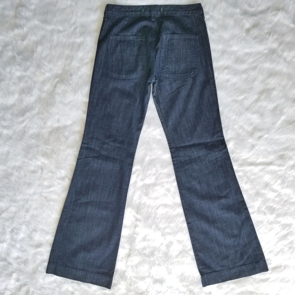 J Brand Wide Leg Mid Rise Dark Rinse Jeans